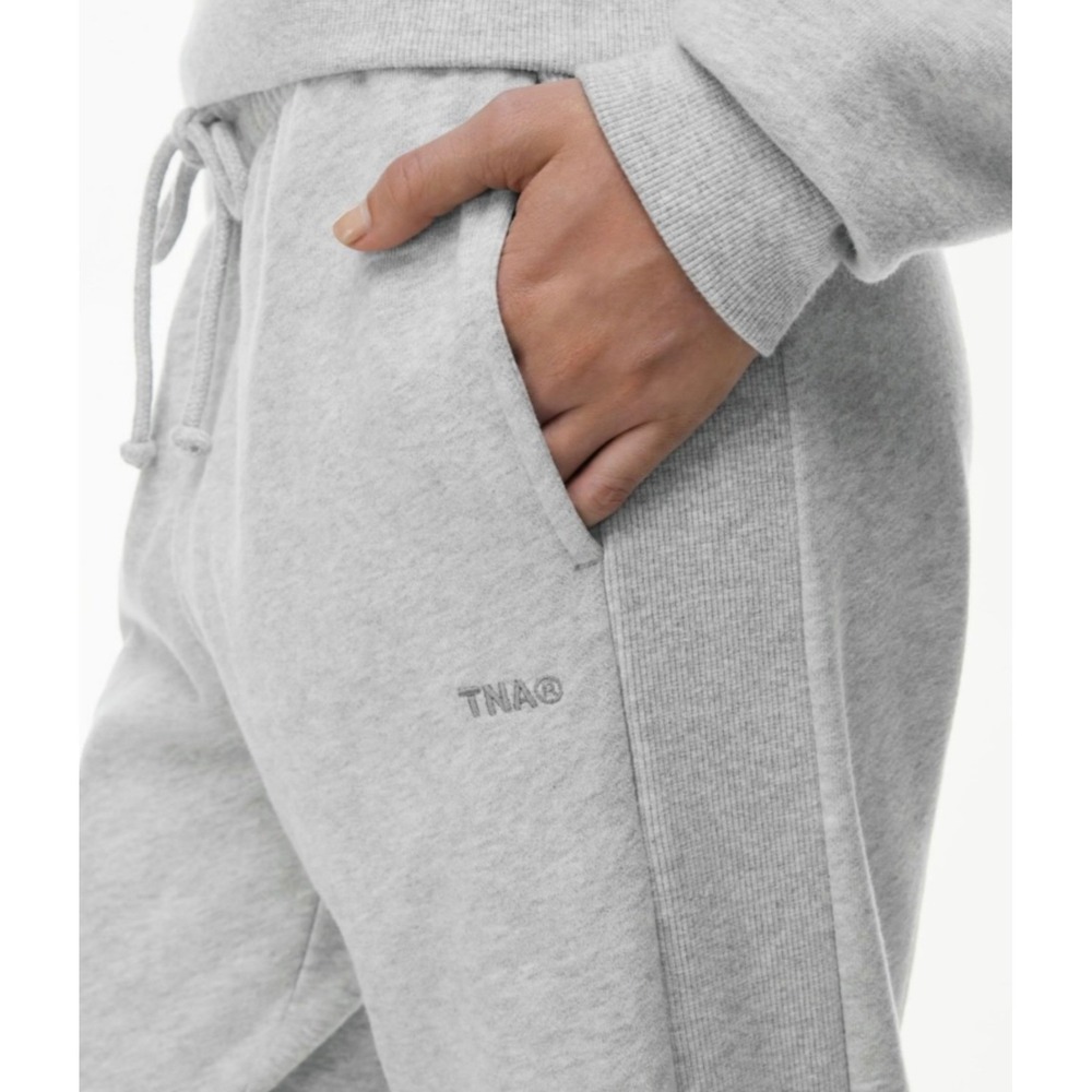 Aritzia TNA Gray Cozy Sweatfleece Sweat pants Drawstring Waistband Size XS